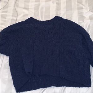 Blue knit sweater